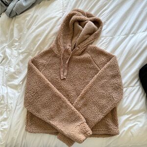 Cropped Fuzzy Hoodie